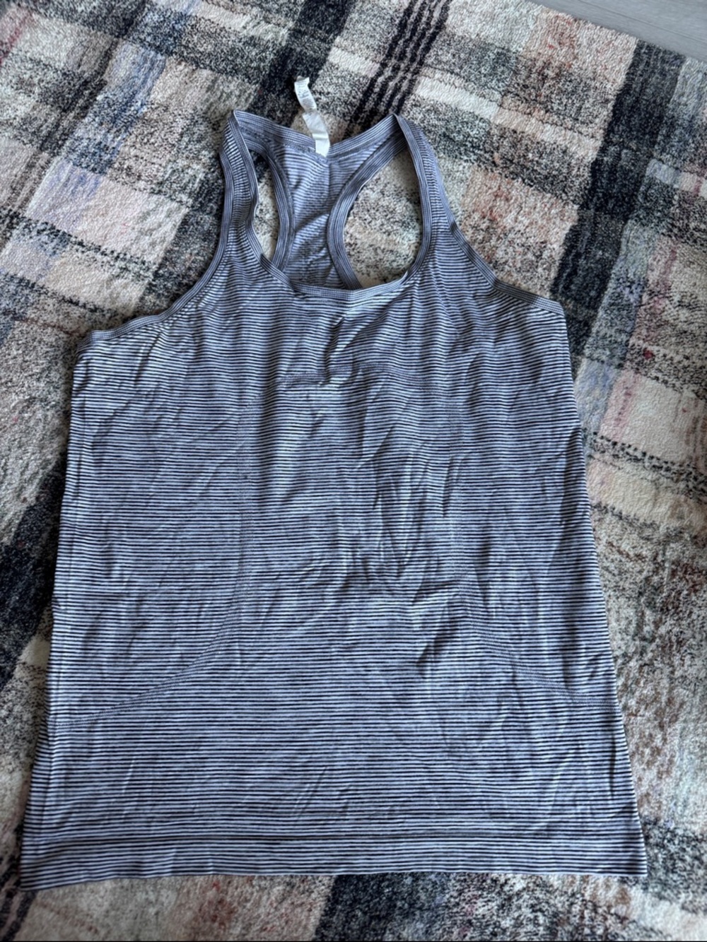 lululemon athletica Striped Racerback Tank - Black & White